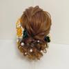 Hair Ornament Pearl Pin Head Dress for Japanese and More Tsumami-zaiku Coming-of-Age Ceremonies, Clothing, Graduations, Shichi-Go-San,