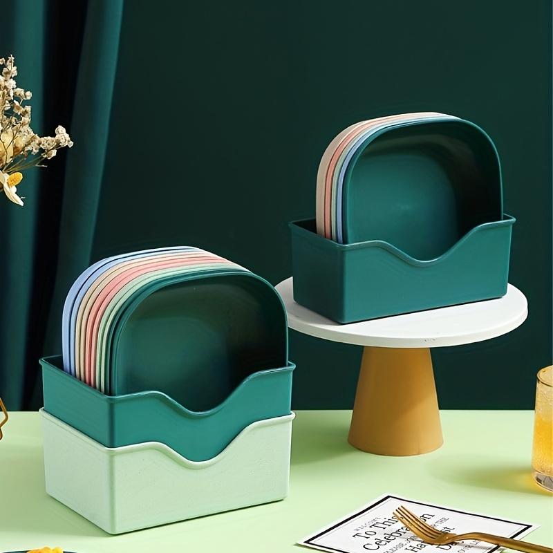 10 Plastic Plates Reusable Fruit Plates Washable Dessert Plates Multifunctional Snack Plates With Base