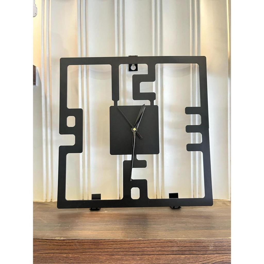 Classic Square Shaped Wall Clock | 12 Inch Durable & Elegant Metal Wall Timepiece for Home, Office, Living Room, Bedroom