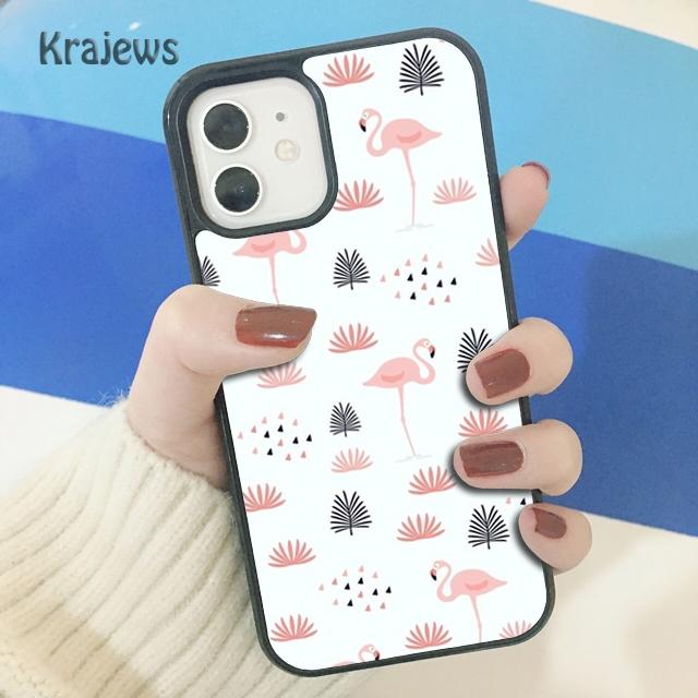 

Мягкий чехол для телефона Krajews с изображением фламинго для iPhone 14 5 SE 6s 7 8 plus X XR XS 11 12 13 pro max Samsung S21 S22 ultra iPhone 6plus