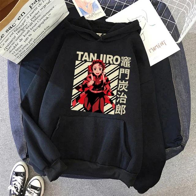 Cute Nezuko Anime Print Hoodies Women Demon Slayer Manga Sweatshirts Tanjiro Kimetsu No Yaiba Hoodie Harajuku Streetwear Clothes