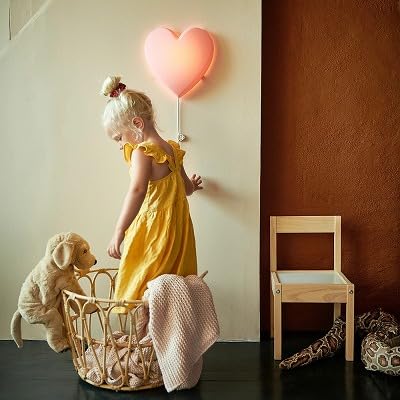 IKEA UPPLYST LED Wall Lamp, Heart, Pink, 004.408.05