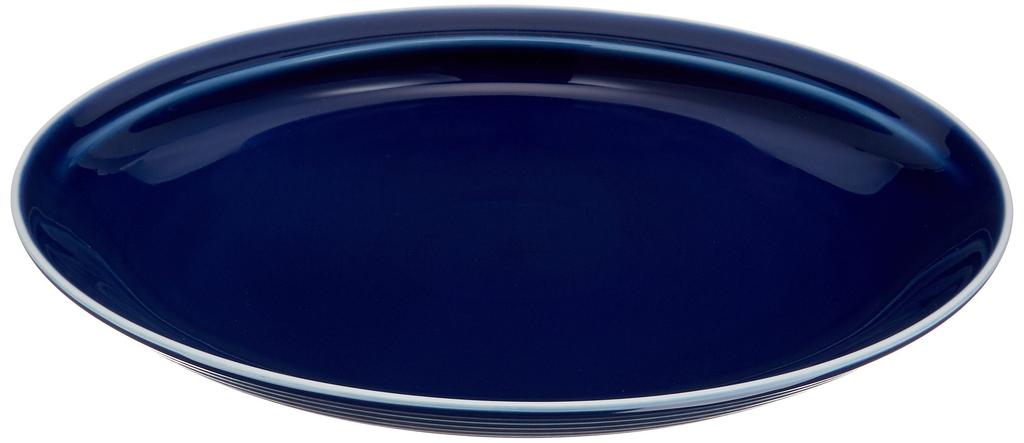 Hakusan Keramik Teller Blau COMMO Hasami Ware Hergestellt in Japan (Groß) (Ca.) 25,5×3cm
