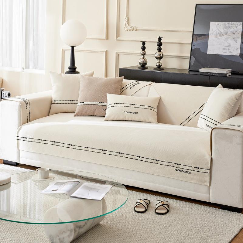 Chenier Sofa Cushion  French All-Season Non-Slip Sofa Cover Cloth Cover Dust-Proof Premium Gray Seat Cushion