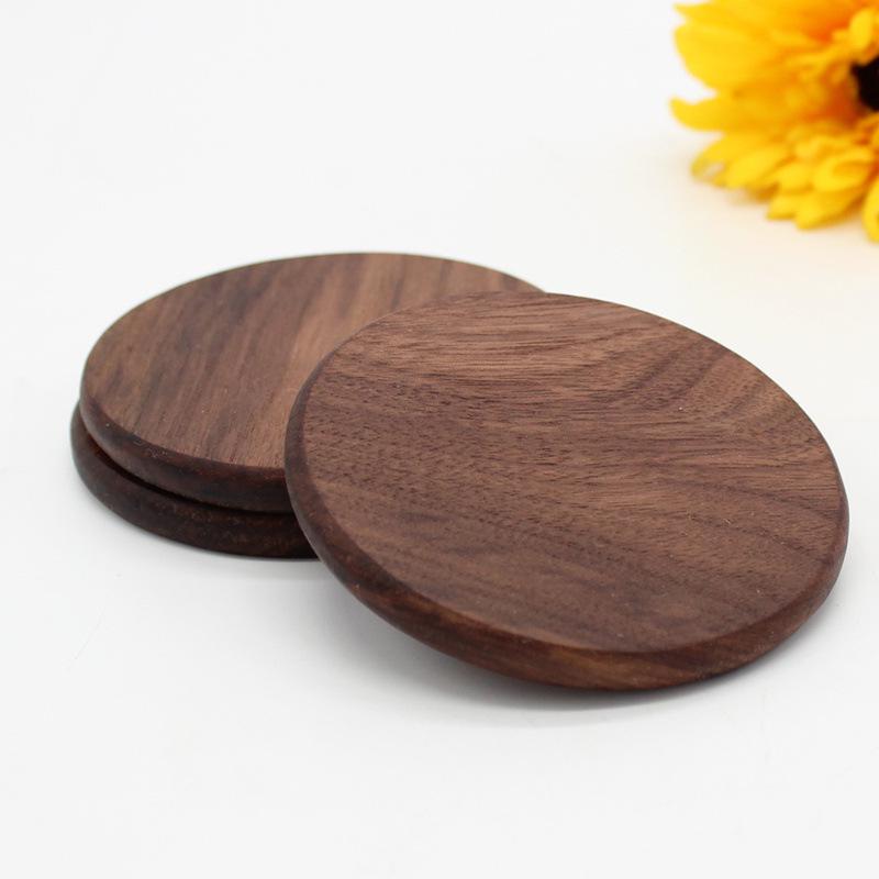 Japanese Tea Ceremony Wooden Coasters - Beech & Walnut Insulation Mats