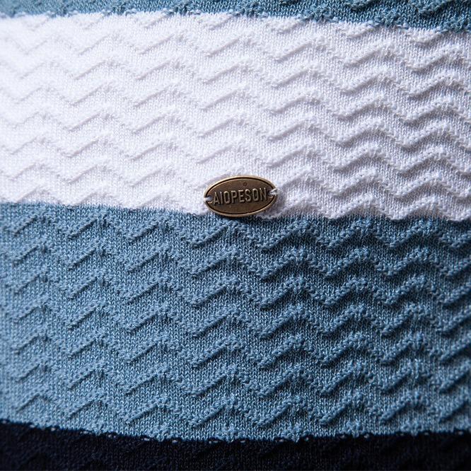 Summer New Men'S High-End Striped Business Short Sleeved Thin And Versatile Lapel Half Zipper Short Sleeved Shirt