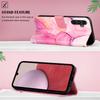 For Samsung Galaxy A05s 4G Leather Case with Shoulder Strap Marble Pattern Phone Stand Cover