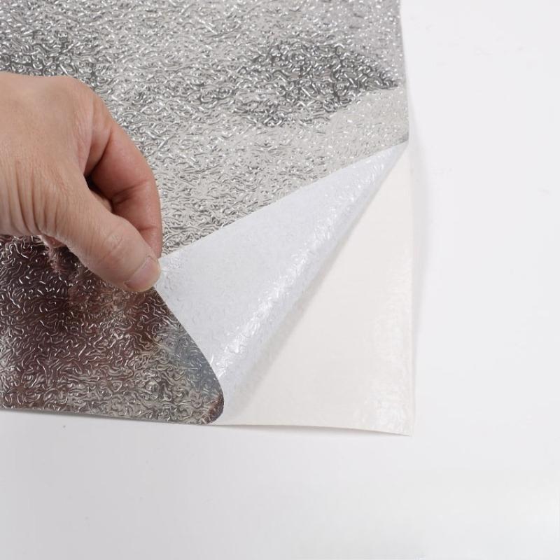 Kitchen Aluminum Foil Sticker, Self Adhesive Oil Proof Waterproof High Temperature Resistant Wallpaper, Cabinet Moisture Proof Protective Film