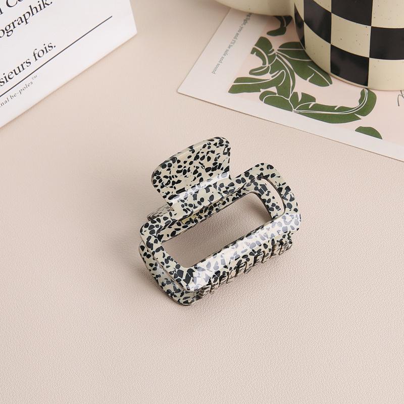 New Acetate Square Hollow Out Big Claw Clips For Women Solid Color Leopard Pattern Shark Clip Female Hair Accessories