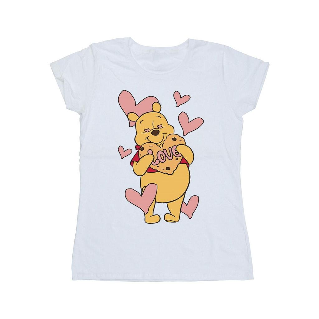Winnie the Pooh Womens/Ladies Love Cookie Heart Cotton T-Shirt