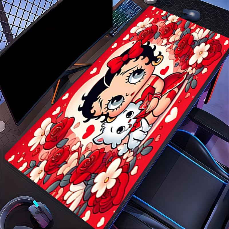Betty Boop Print Mouse Pad, for Keyboard Pad Laptop PC Mat for Office Home Use, Desk Decor, Perfect Birthday Gift for Gamers