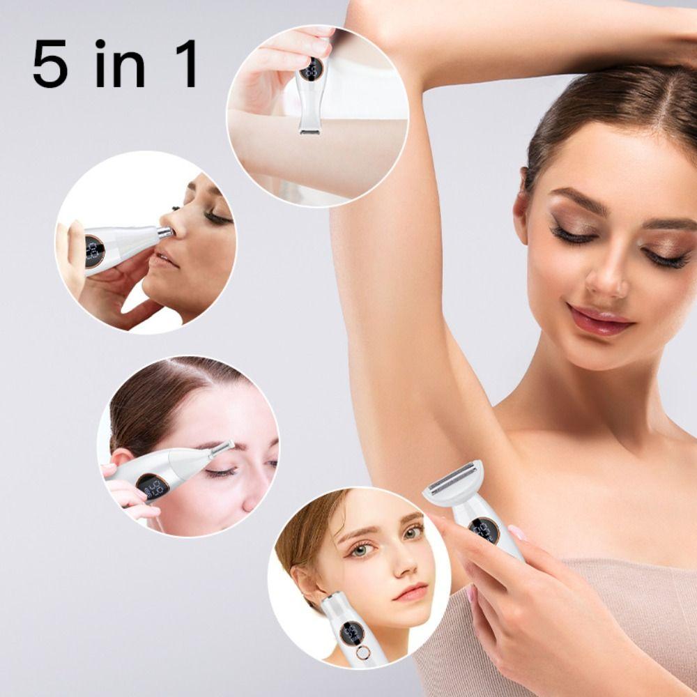 5 In 1 Hair Removal Instrument Washable Electric Epilator Body Hair Trimmer  Personal Care