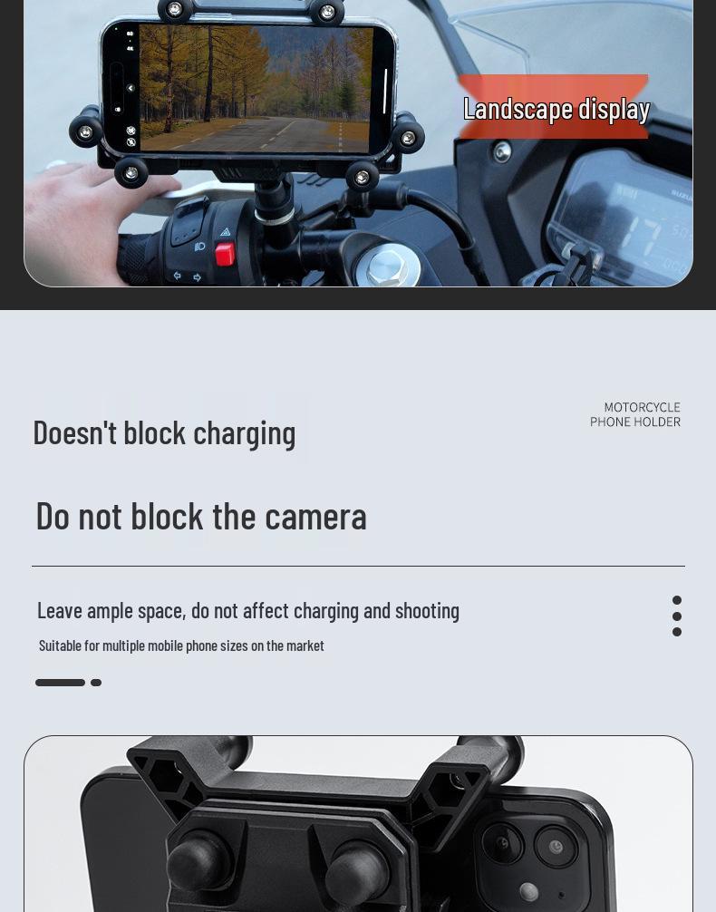 Universal Shock-Absorbing Phone Holder for Pedal Electric Motorcycles & Scooters