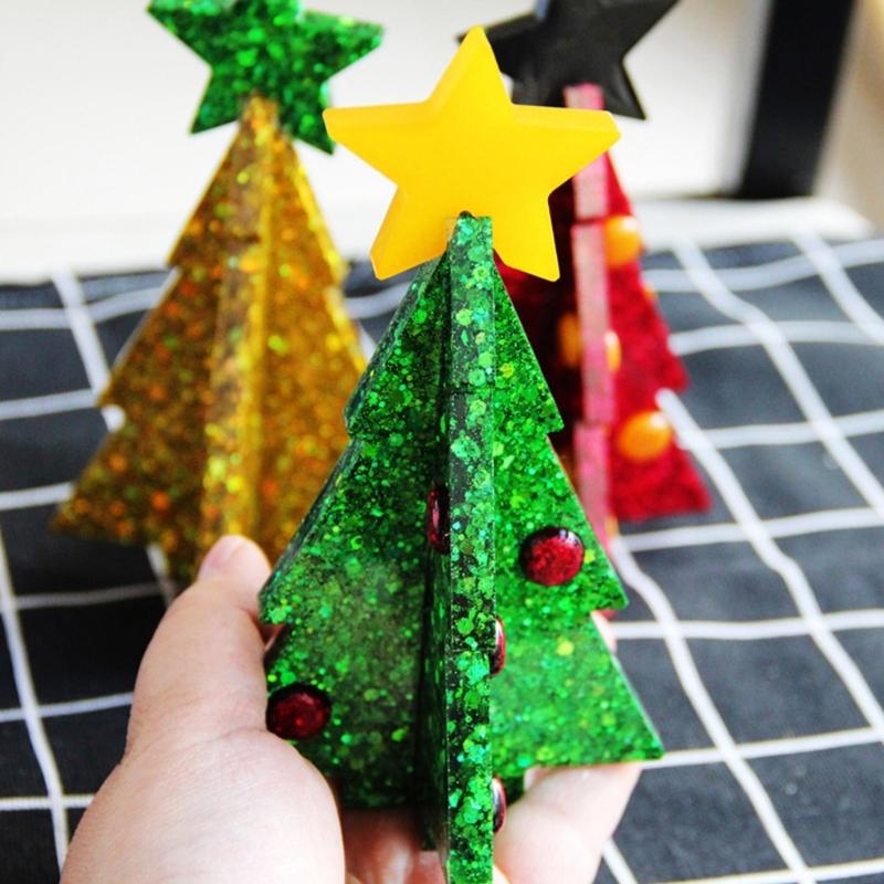Christmas Tree 3D Puzzle Ornament Silicone Mold Perfect for Handcrafting Christmas Decorations for Home or Office