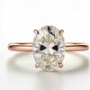 New Personalized Fashion Oval Diamond Ring, Classic Four-claw Wedding Ring, Female