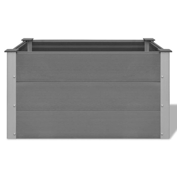 Jardinière - Non spécifié - 100 x 50 x 54 cm - Gris - Composite bois-plastique - Rectangulaire