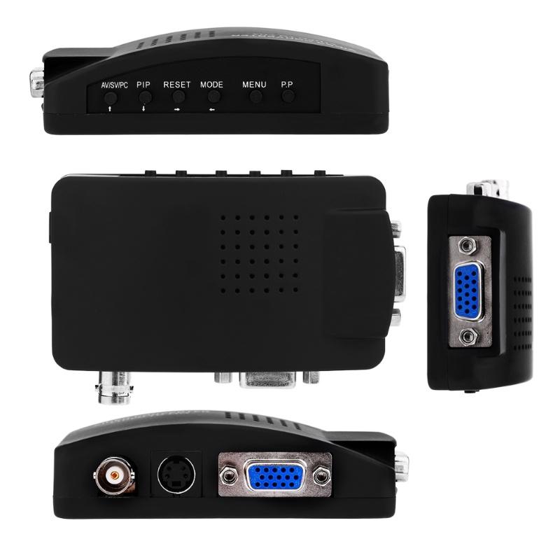 Composite TV BNC S Video To VGA Video Converter Adapter For DVR
