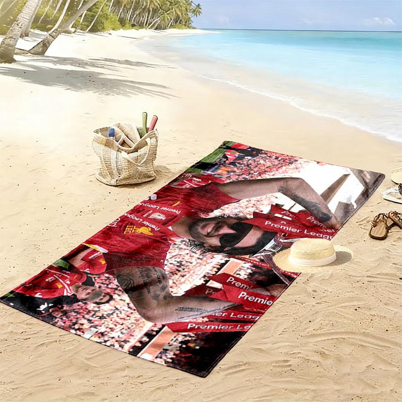 Dominik Szoboszlai Print Beach Towel, Large Soft Quick Dry Towel for Beach Camping Swimming