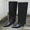 2025 Autumn/Winter French Retro Pointed Toe Kitten Heel Ankle Boots for Women