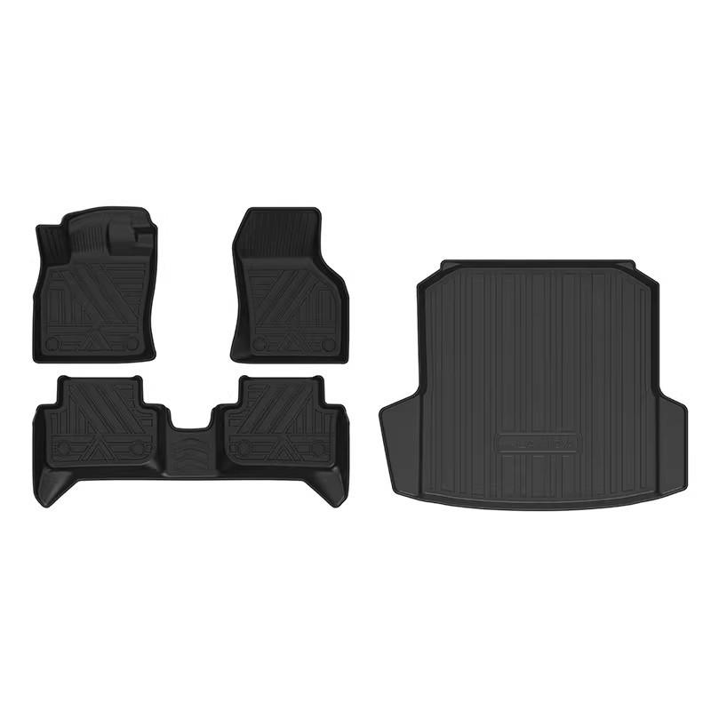 26-Year Volkswagen Lavida PRO Trunk Mat: 3D All-Weather, Waterproof, Eco-Friendly, Odorless TPE with Carbon Fiber Texture