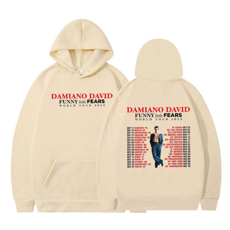 Album Funny Little Fears Damiano David World Tour 2025 Hoodie Men Women Fashion Harajuku Long-sleeved Casual Oversized Pullover