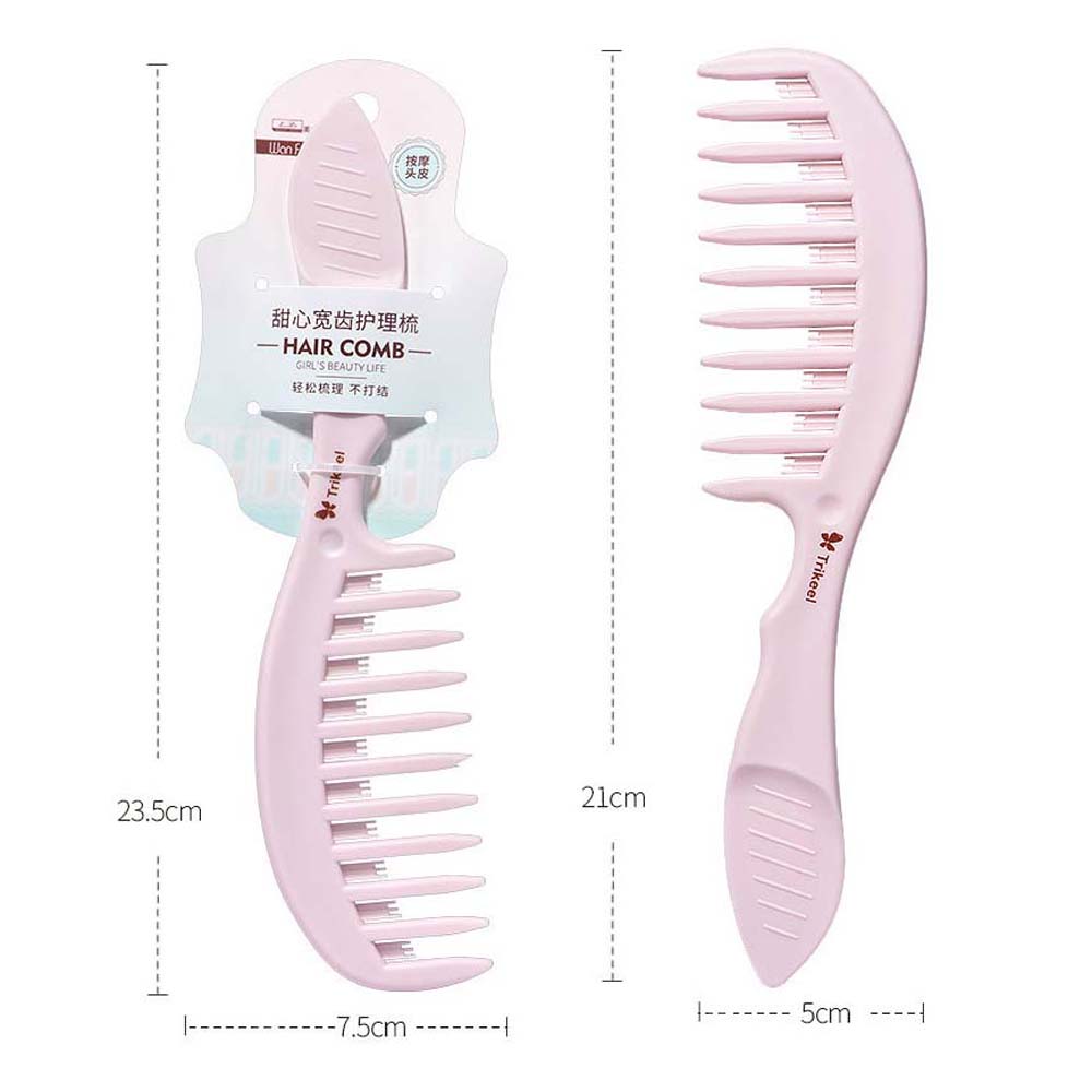 Wet Curly Hairdress Wide Tooth Comb Salon Dyeing Hair Accessories Wide Curly Hair Brush Hair Styling Tool Pink Hair Salon