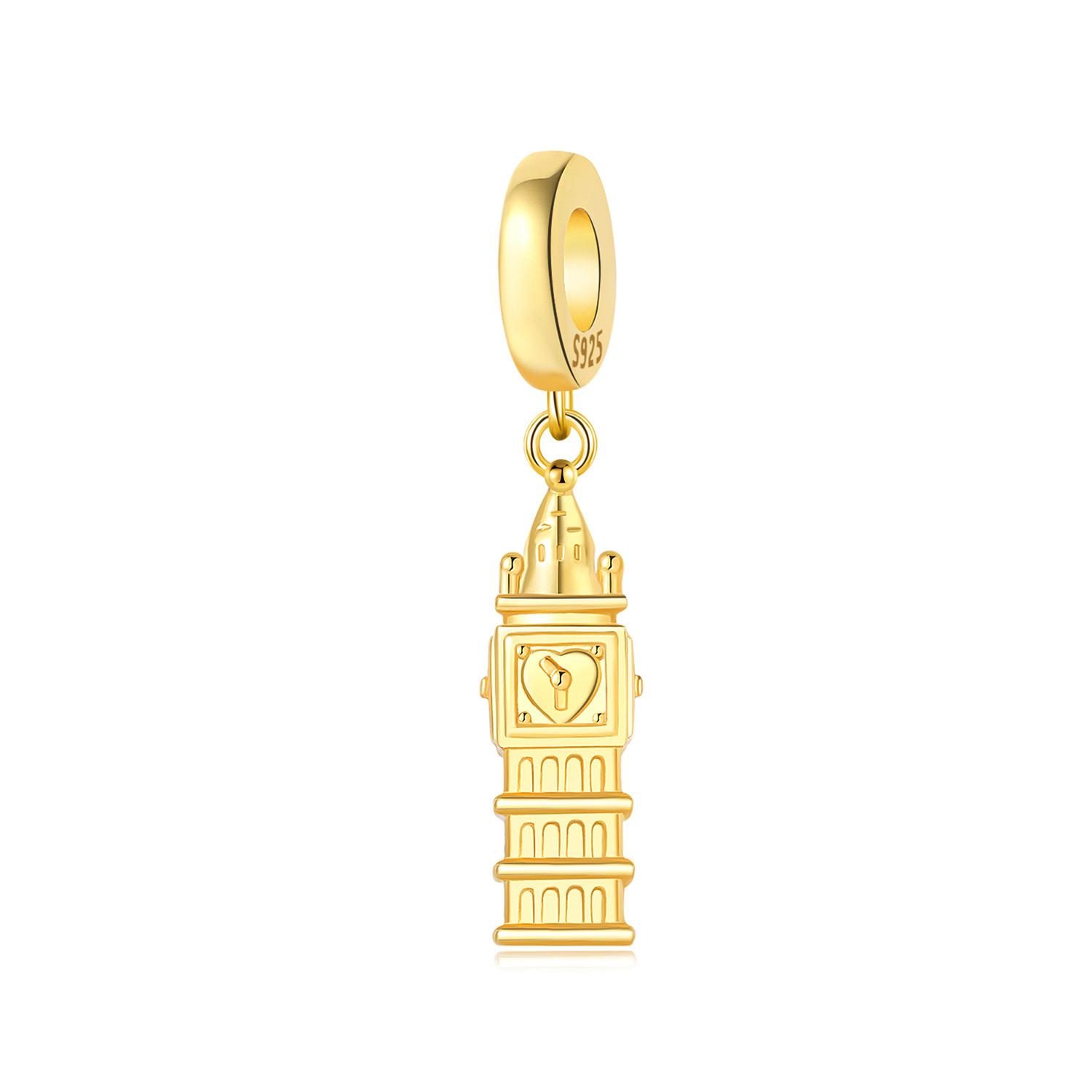 

Copper Golden Colour London Big Ben Pendants Bracelet Charms Fit Women Jewelry Party Beads Diy Fine Gift Accessory