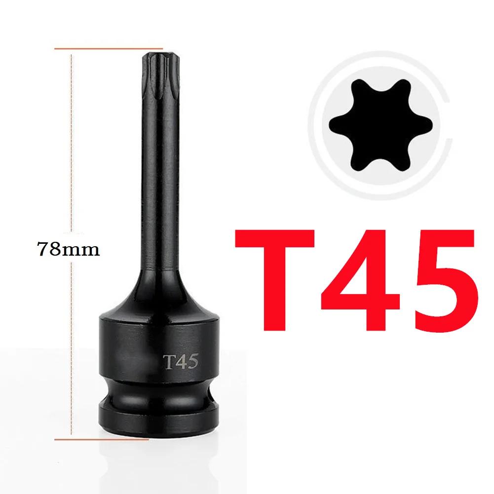 1pcs Torx Socket Bits 1/2 Inch Drive Socket Adapter Screwdriver Bits T20 T25 T27 T30 T35 T40 T45 T50 T55 T60 T70 T80 Series