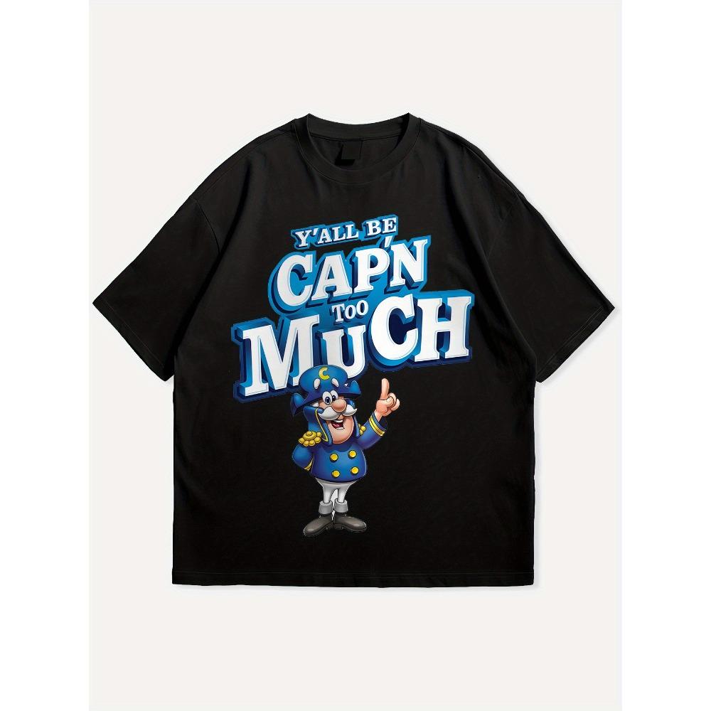 European sizes Chef Playful Text Tee, Men'S Casual Sports Tee Featuring a Whimsical Cartoon Chef Design. This Unique Gift