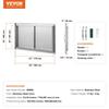BBQ Access Door, 863x482 Mm Double Outdoor Kitchen Door, Stainless Steel Flush Mount Door, Wall Vertical Door with Handles, for BBQ Island, Grilling