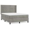 Maison Exclusive - Rete a doghe per letto e materasso Grigio chiaro 140x190cm Velluto