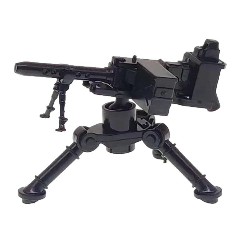 Military WWII Weapons Building Blocks Soldier Figure Toy Gatling M2 Heavy Machine Gun NSV M19 Box Rifle Bullet Chain Mortar K045