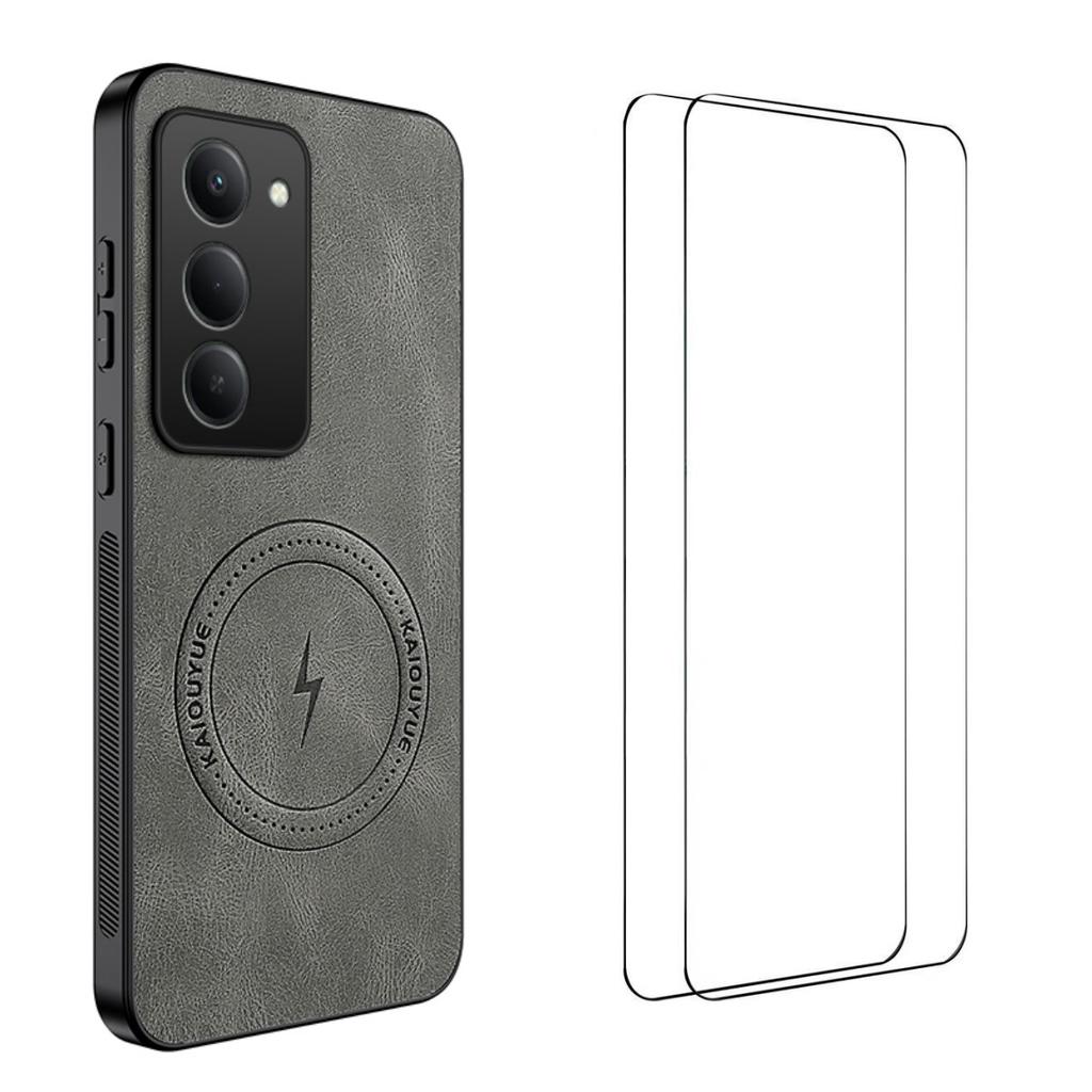 For Xiaomi Redmi 15 5G (Global) (169mm) Magnetic Case WANLONFENG SD Series PC TPU Phone Cover with 2Pcs Screen Film