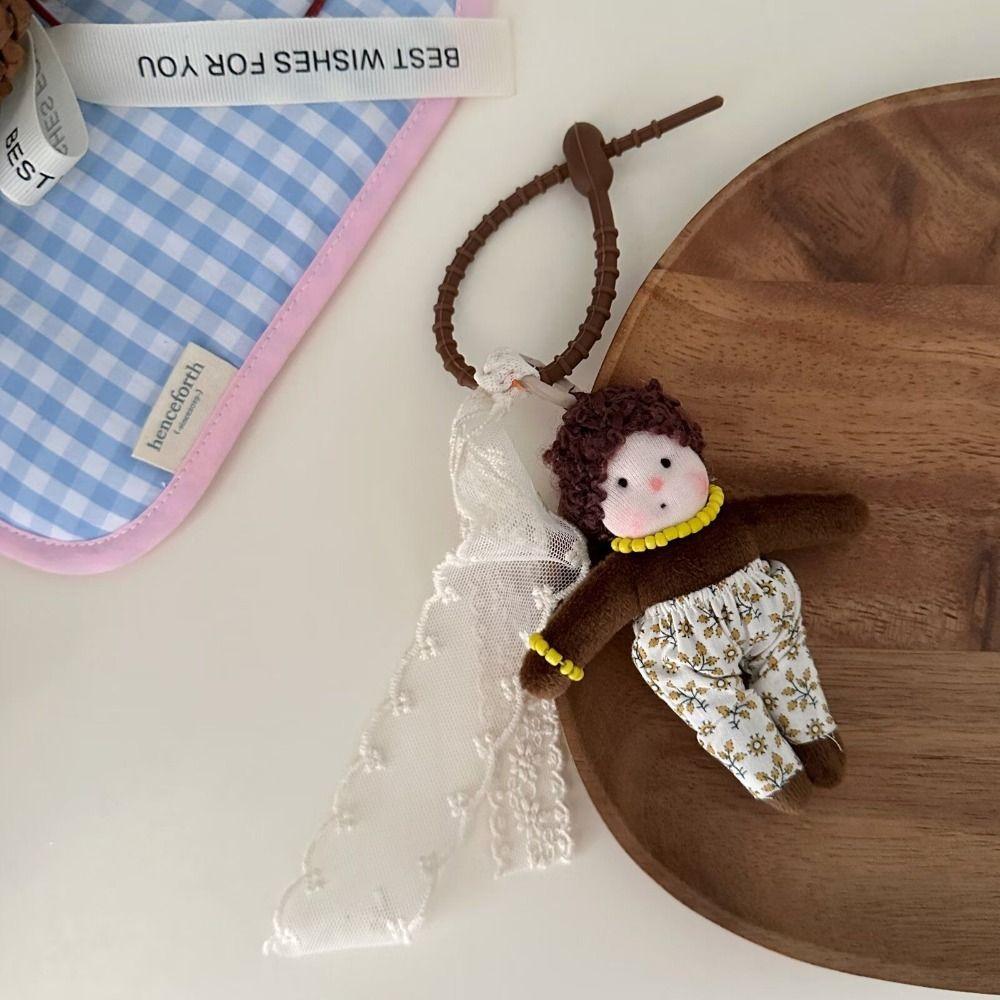 

Bag Pendant Curled Mermaid Pendant Stuffed Plush Dolls Plush Bag Charms Car Key Pendant Style D