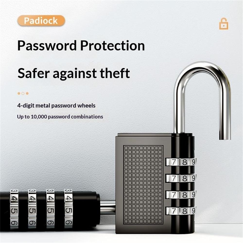 HB04 Velký zinkový 4místný visací zámek na kód Vodotěsný Zámek proti krádeži pro kolejní zavazadla Posilovnu
