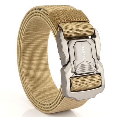 New Tactical Aluminum Alloy Buckle Training Nylon Belt Outdoor Versatile Tooling Quick-release Men's Belt