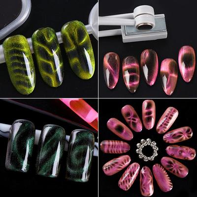 Nägel Magnetischer Katzenaugen-Magnet Würfel Nägel Stark Mehrfachmuster Nagelkunst Für UV Gel Lack Nägel Kunst Design