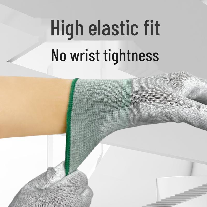 Antistatické rukavice z uhlíkových vláken pro montáž PC - Potažené prsty a dlaně, Unisex