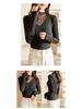 2023 Women's Autumn Long-Sleeve Lace Mesh Top with Half-High Collar