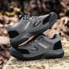 Classic Gray Trekking Sneakers For Men Original Outdoor Breathable Men's Hiking Shoes Fashion Casual Non-slip Walking Shoes Man