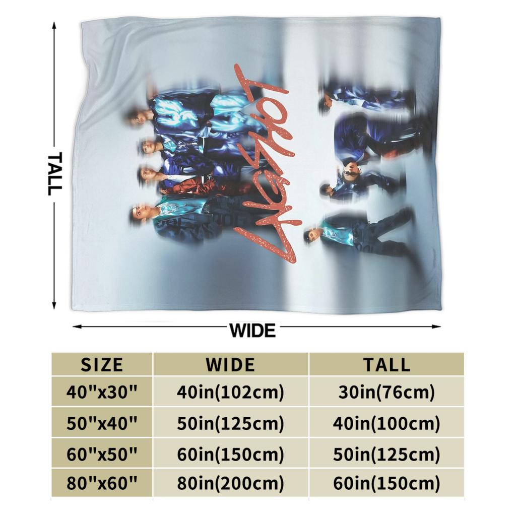 Kpop Group Lngshot  Merch Blanket Super Soft Warm  Throw Blankets for Living Room 50x60 Inches Multi-size Bedspread