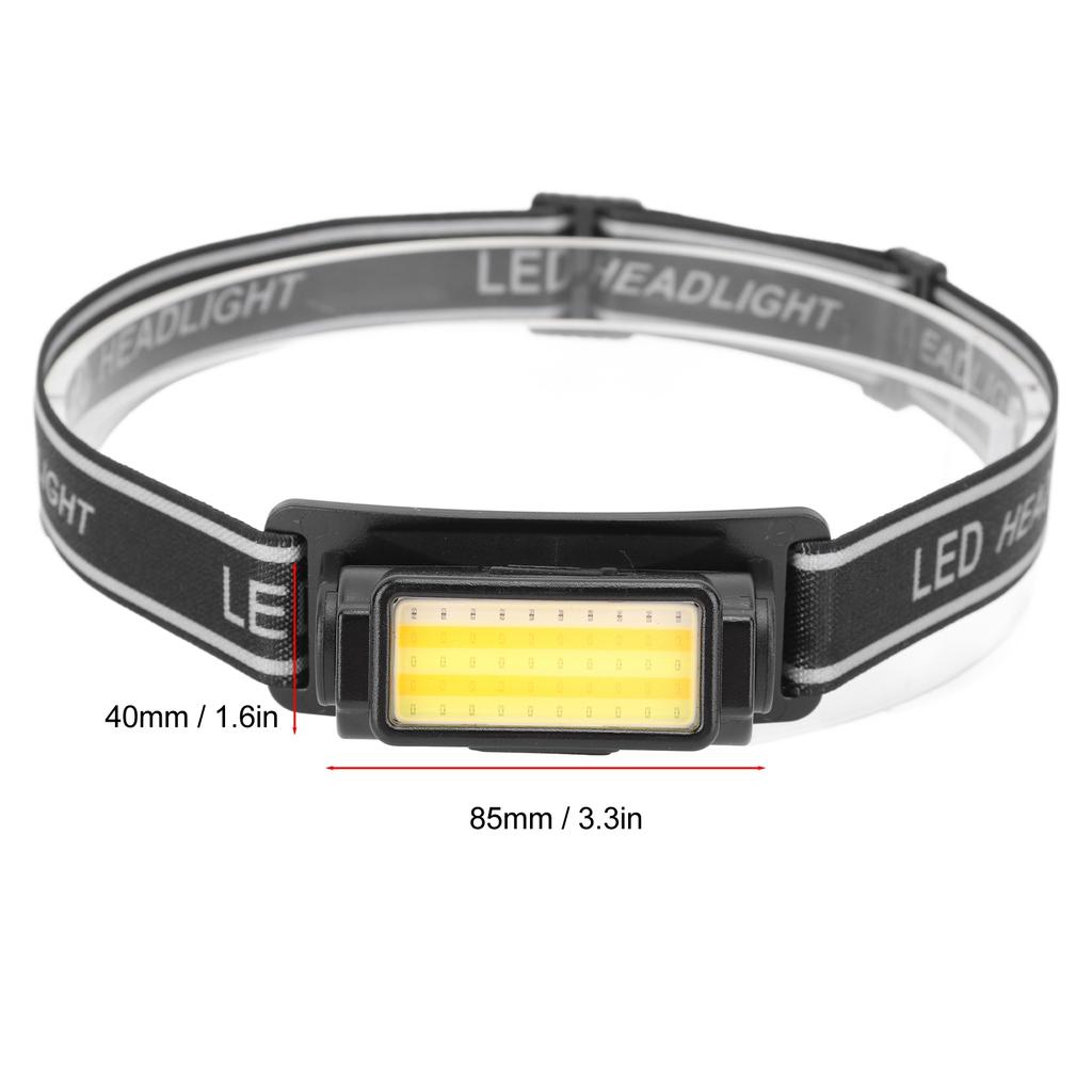 Headlamp Flashlight Waterproof Multifunctional USB Rechargeable with Adjustable Band for Night Fishing Cycling