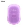 50Pcs Travel Disposable Mini Washing Hand Bath Clean Scented Slice Soap Paper