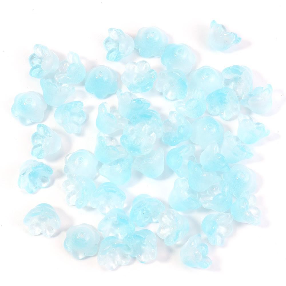 50pcs/lot Lily of The Valley Flower Shape Glass Beads Colorful Lampwork Beads For DIY Crafts Jewelry Making Accessories