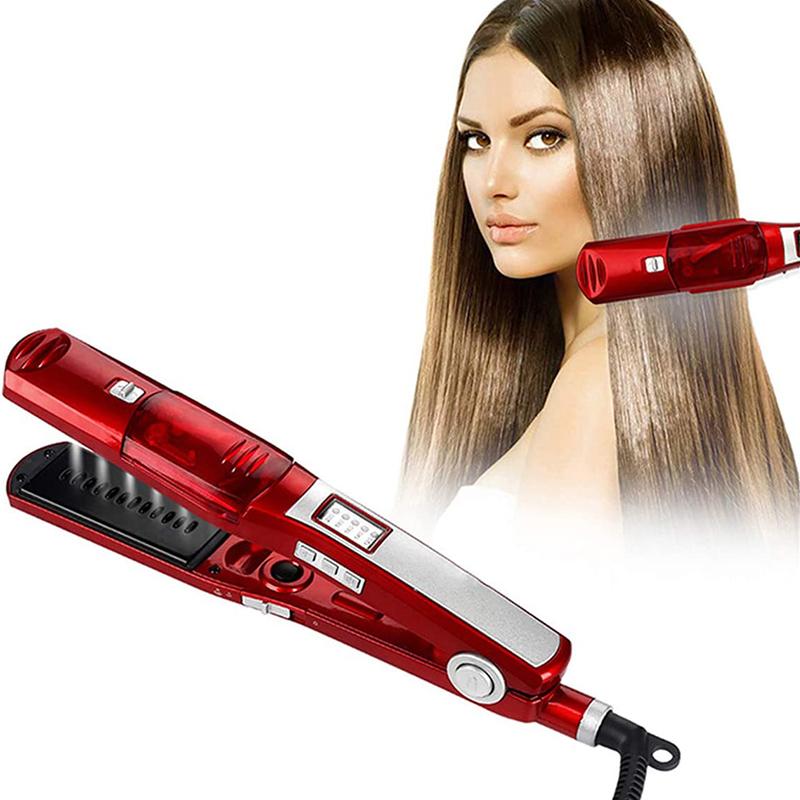 Professional Salon Wet Dry Fast Styler Wet and Dry Dual Use Ceramic Lat Iron Steam Hair Straighter