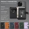 For Samsung Galaxy S25 Ultra Kickstand Case Detachable Card Bag Magnetic Case PU Leather Coated TPU Phone Cover