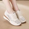 Slope heel thick-soled hole shoes women's shoes summer new hollow breathable casual shoes pedal lazy shoes