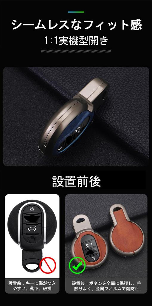 [KUNIO] Mini Key Case Smart Keychain Zinc Alloy PVC Leather For Mini Cooper Cooper S Crossover Countryma Clubman F Series F54 F55 F56 F57 F60 201