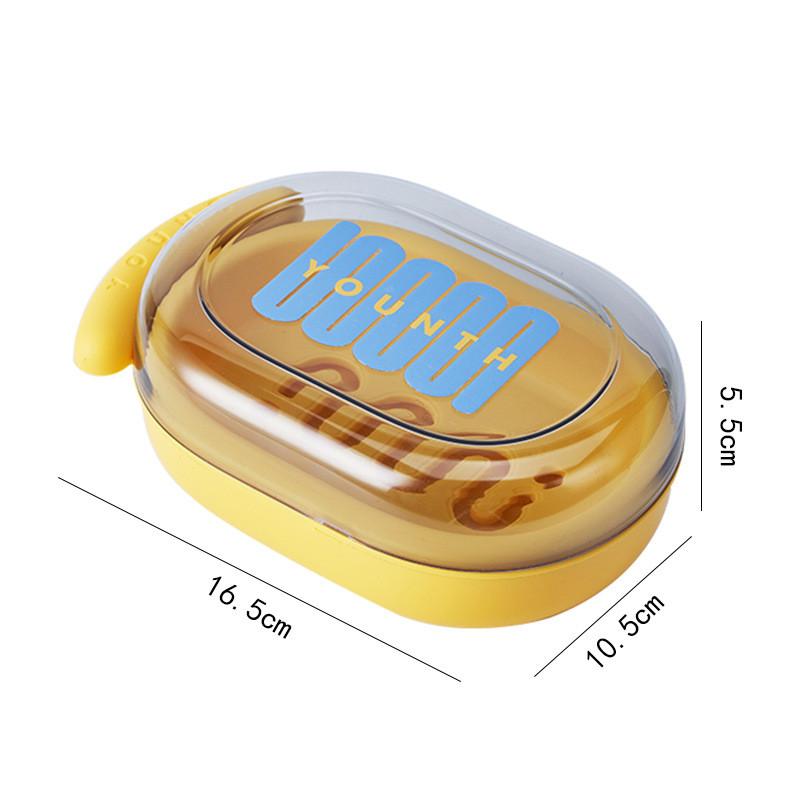 Dual Layer Soap Dispenser With Cover For Dorm Room Hygiene Storage
