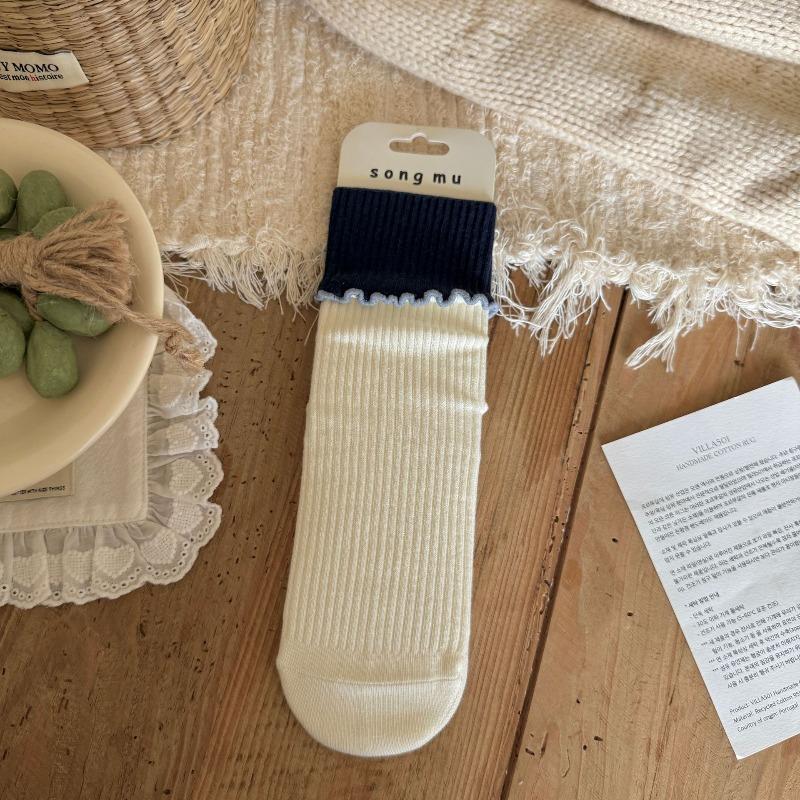 Damen Herbst Vintage Floral Schleife Knochenlos in Den Zylinder Stapelsocken